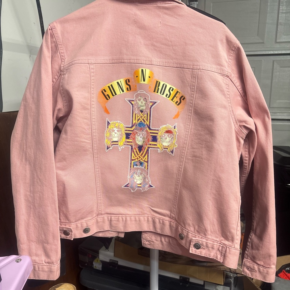 Time and Tru Pink Denim Jacket
